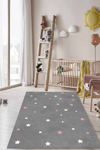 Birkilim Yıkanabilir İpeksi Kaymaz Taban Çocuk Odası Halısı | MLN-IP-HT-293
