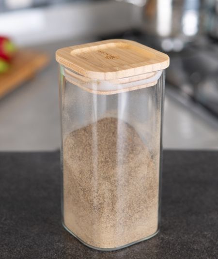 Acar | Bambu Kapaklı Uzun Cam Kavanoz 0,33 Lt