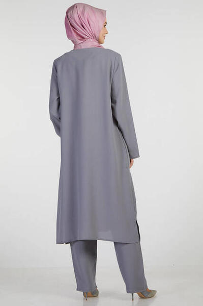 Bayan Hac Umre Kıyafeti Gri