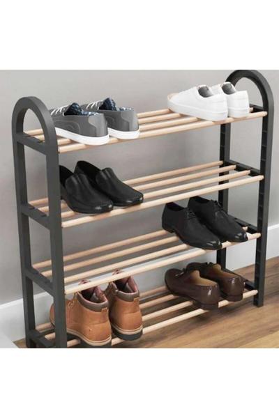 Bayev Ahşap Çubuklu Masif Ayakkabılık - 6710 -