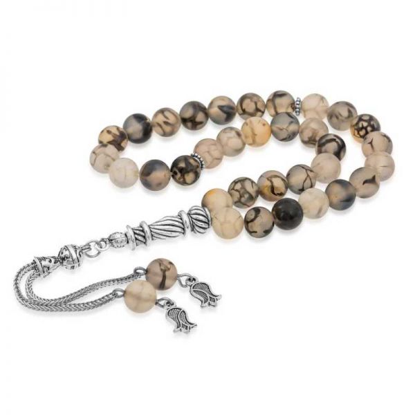 Doğal Akik Taşlı Tesbih