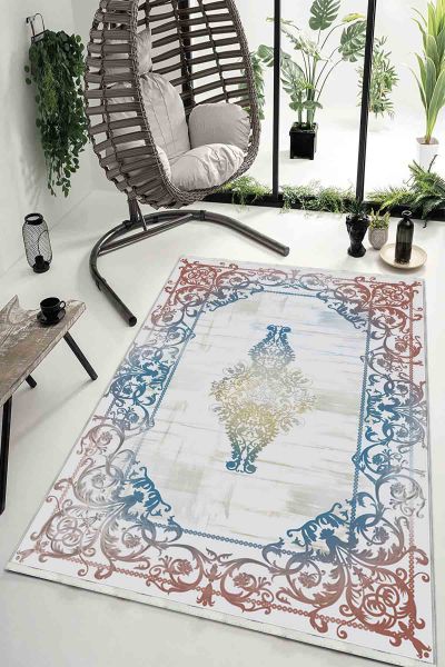 Birkilim Yıkanabilir Dekoratif Halı İpeksi Kaymaz Taban | MLN-IP-HK-047