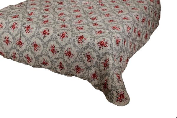 Ekvator Flower Garden Lüks Tek Kişilik Yorgan | Beyaz | ED-7014