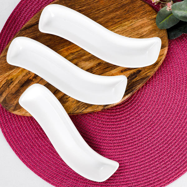 زيتون أبيض عاجي غير لامع 3 قطع 18 سم | سيراميك