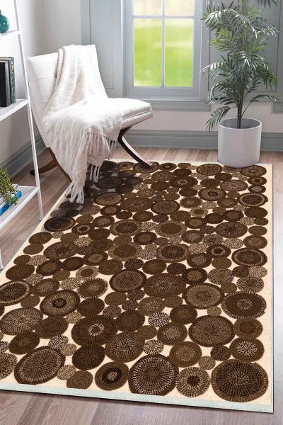 Birkilim Yıkanabilir Dekoratif Halı İpeksi Kaymaz Taban | MLN-IP-SD-363