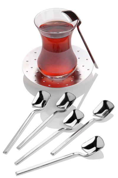 Queen's Kitchen | 6 Adet Gümüş Çelik Tutunabilen Çay Kaşığı