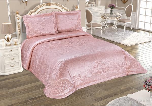 Belenay Çift Kişilik Yatak Örtüsü - Ahuse Pudra