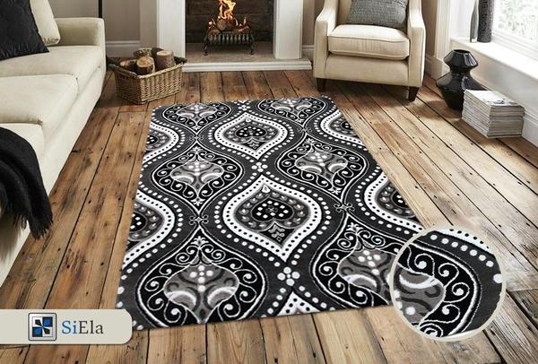 Siela Oscar Collection Simli Halı | Gri | S-222-Grey