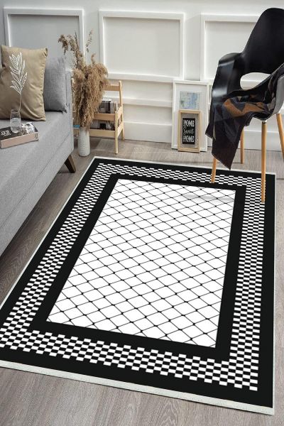 Birkilim Yıkanabilir Dekoratif Halı İpeksi Kaymaz Taban | MLN-IP-HS-525