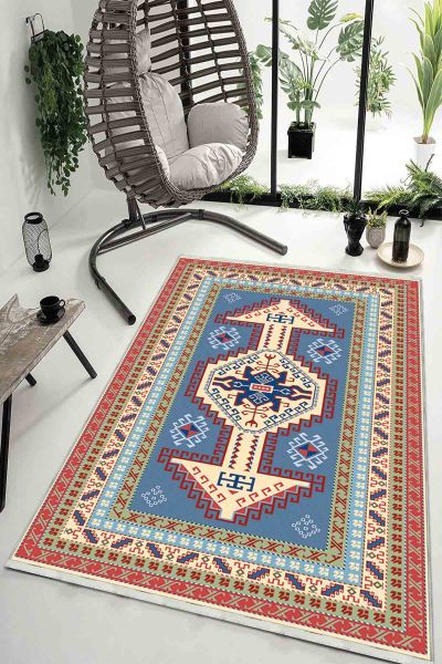 Birkilim Yıkanabilir Dekoratif Halı İpeksi Kaymaz Taban | MLN-IP-HK-042
