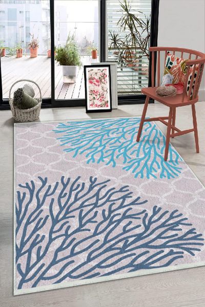 Birkilim Yıkanabilir Dekoratif Halı İpeksi Kaymaz Taban | MLN-IP-HS-192