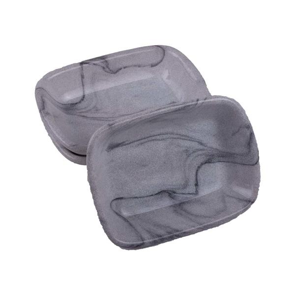 Rechteckiger Marmor-Kajak 2 Stück 11 cm -17382 | Keramika