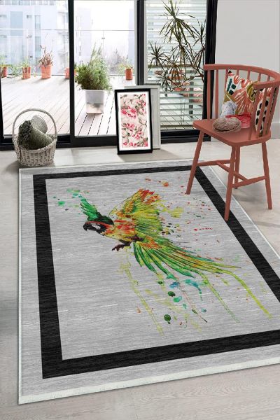 Birkilim Yıkanabilir Dekoratif Halı İpeksi Kaymaz Taban | MLN-IP-HS-253