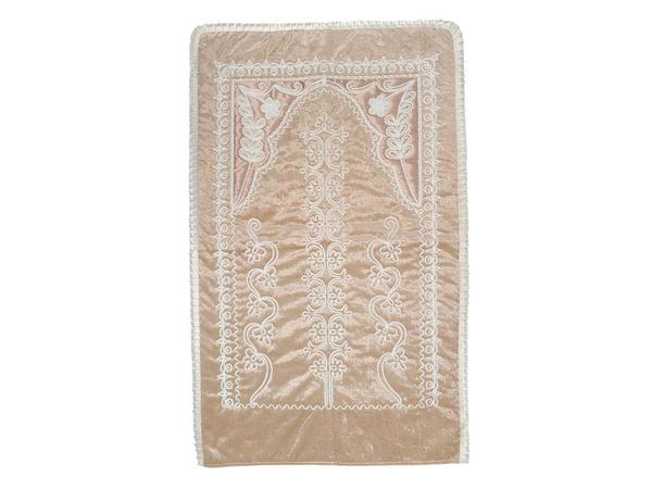 Tapis de prière Laseli Lux de style velours Cappucino