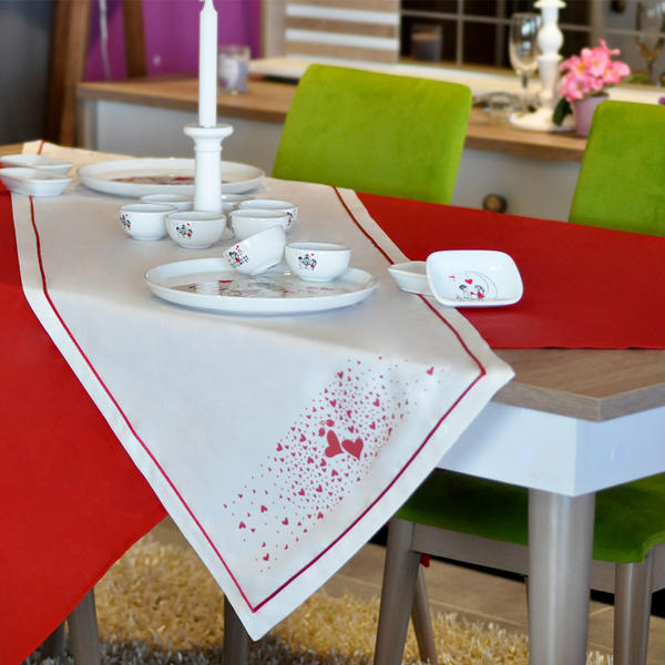 Kalpli Kuşlu ve Pikolu Runner 50 x 180 Cm | K+