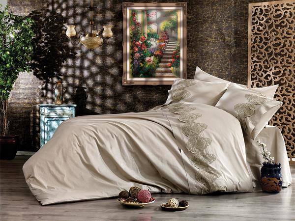 Hayal طقم غطاء لحاف مزدوج كابتشينو