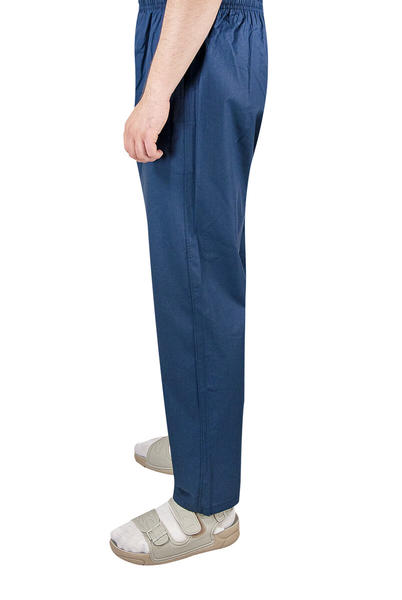 Summer Linen Elastische Taille Shalwar-Hose Marineblau