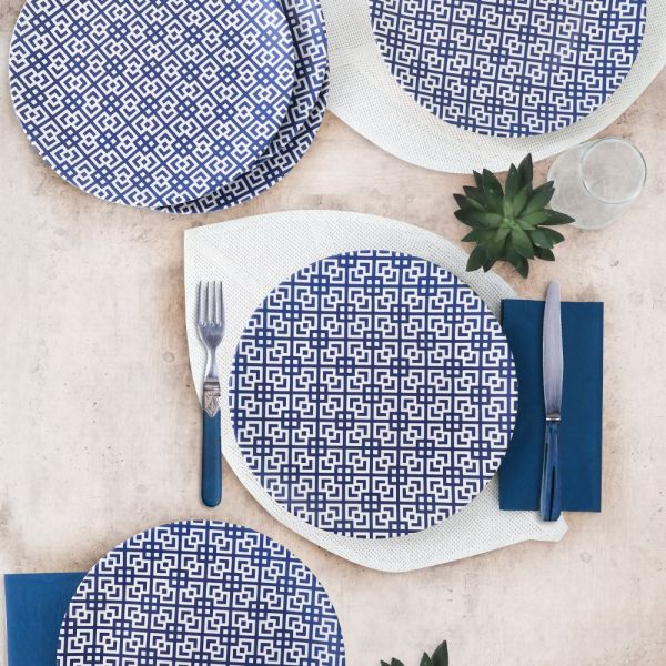 Blue Ege Servis Tabağı 25 Cm 6 Adet - 17925 | Keramika