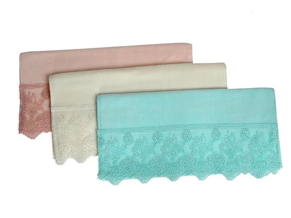 Pırıltı Fransız Dantelli Havlu 3'lü Set