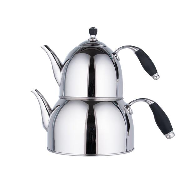 Almina | Çaydanlık | Paslanmaz Çelik | Siyah | 3 Litre | Al-a501-siyah