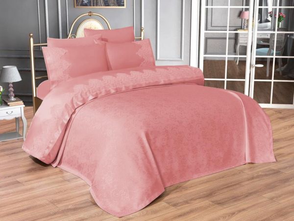 Çeyizdiyarı Fransız Güpürlü Betül Pike Takımı Pudra