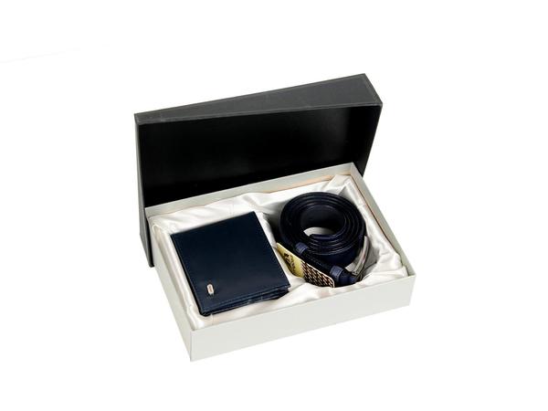 Avangarde Silver Cüzdan Kemer 2li Set Lacivert