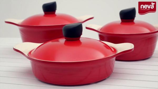 Neva Sweet Nano Seramik Tencere | 24cm | Kırmızı | N717