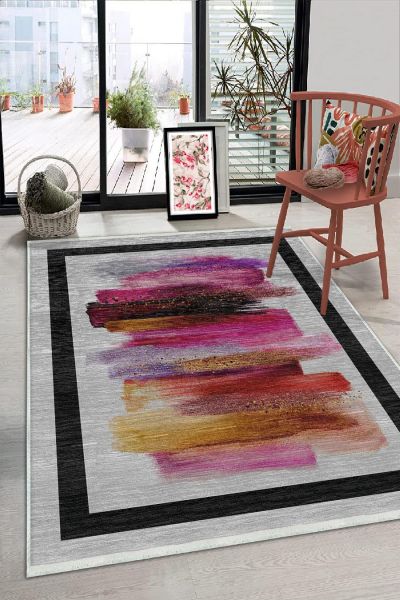 Birkilim Yıkanabilir Dekoratif Halı İpeksi Kaymaz Taban | MLN-IP-HS-249