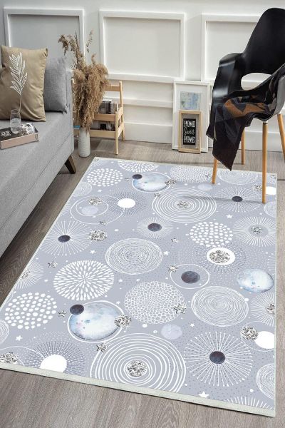 Birkilim Yıkanabilir Dekoratif Halı İpeksi Kaymaz Taban | MLN-IP-HS-404