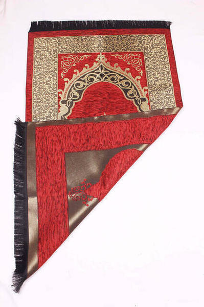 Luxury Ottoman Chenille Prayer Rug - 0170 - Tile Color