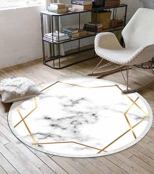 Birkilim Yuvarlak Yıkanabilir Dekoratif Halı İpeksi Kaymaz Taban | MLN-IP-YU-HS-289