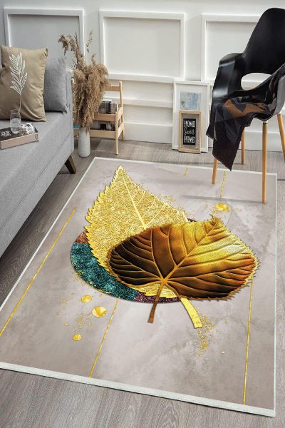 Birkilim Yıkanabilir Dekoratif Halı İpeksi Kaymaz Taban | MLN-IP-HS-553