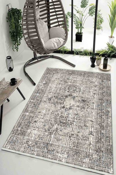 Birkilim Yıkanabilir Dekoratif Halı İpeksi Kaymaz Taban | MLN-IP-HK-038