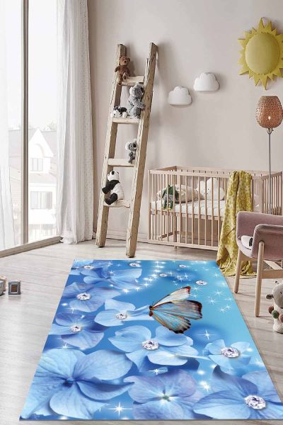 Birkilim Yıkanabilir İpeksi Kaymaz Taban Çocuk Odası Halısı | MLN-IP-HT-1188