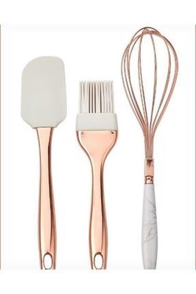 Vip Ahmet Practical Set of 3 Pieces Copper Luxury Egg Beater + Brush + Spatula | VIPAHMET-VP-231
