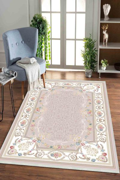 Birkilim Yıkanabilir Dekoratif Halı İpeksi Kaymaz Taban | MLN-IP-HK-0172