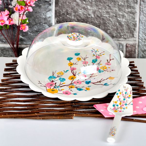 İlkbahar Tomurcuk Kek Fanusu 29 Cm | K+