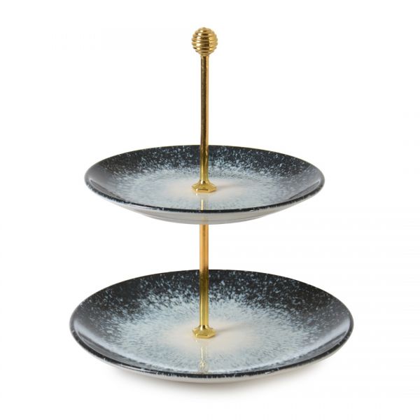 İpek | Valencia Galaksi Porselen 2 Katlı Tabak 23-19 cm | 07901/07899