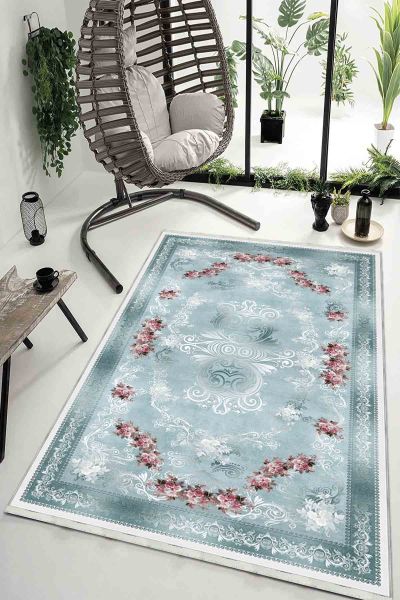Birkilim Yıkanabilir Dekoratif Halı İpeksi Kaymaz Taban | MLN-IP-HK-059