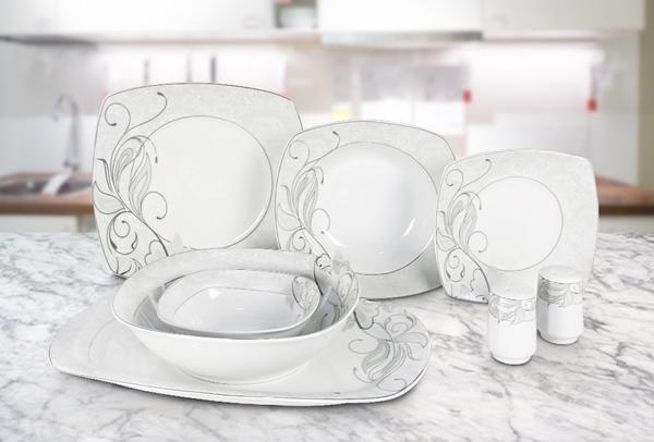 Almina 28 Parça Porselen Yemek Takımı | 6 Kişilik | AL-2591-3