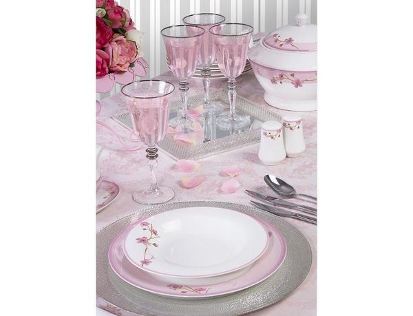 Taç Hermes Forme 85 Parça Porselen Yemek Takımı | 12 Kişilik | TAC-1490