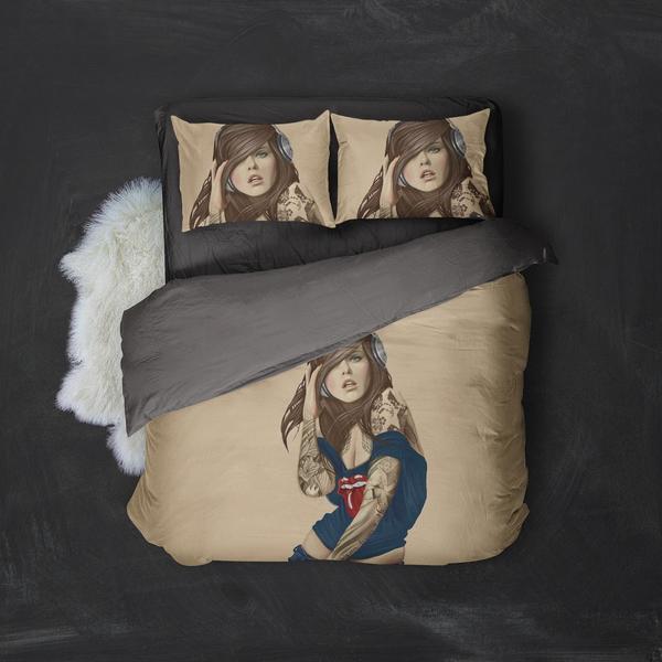 Minteks Single 3D Bettbezug Set - Mädchen