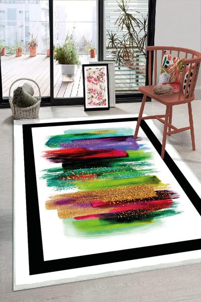 Birkilim Yıkanabilir Dekoratif Halı İpeksi Kaymaz Taban | MLN-IP-HS-242