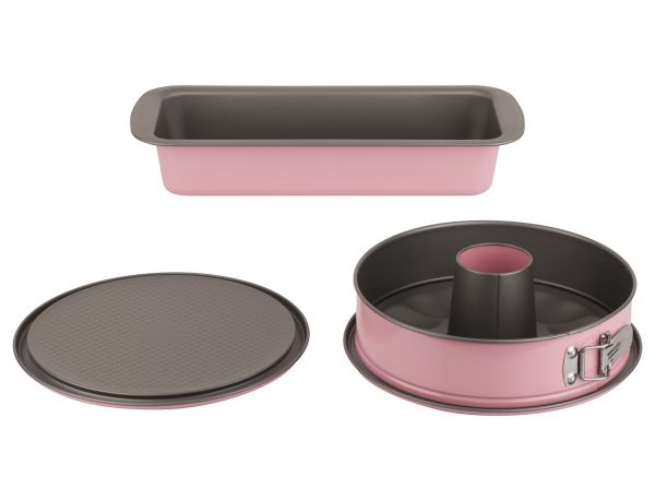 006-01-ROSA FARBE 3 KLEMMKUCHENFORM SET