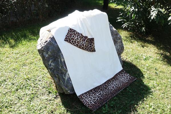 Leopar Desenli Bambu Banyo 2'li Havlu Takımı