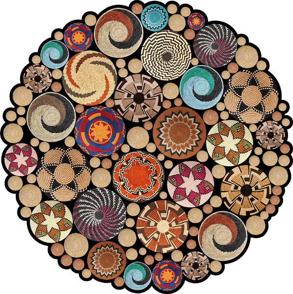 Kozzy Home Yıkanabilir, Deri Taban Yuvarlak Halı 6429 100x100