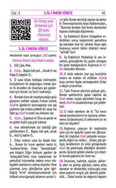 Kuranı Kerim Meali - Metinsiz Meal - Cep Boy