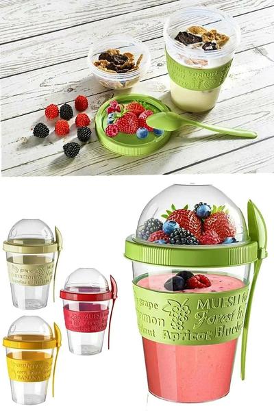 Bayev Take`n Go Prepare And Exit Fruit Yogurt Container With Spoon and Lid