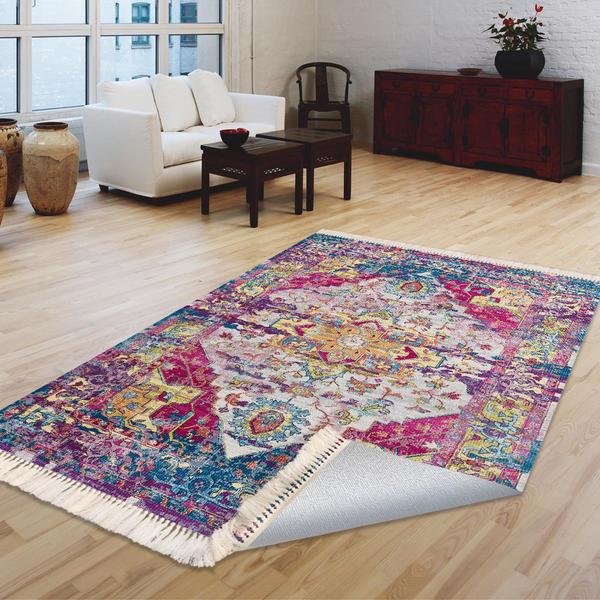 Milano Yıkanabilir Dekoratif Halı Kaymaz Taban | 8mm | MLN-DOT-HT751