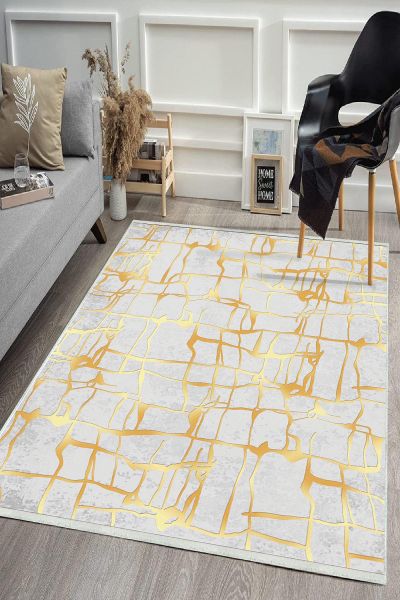 Birkilim Yıkanabilir Dekoratif Halı İpeksi Kaymaz Taban | MLN-IP-HS-512